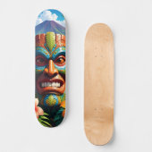 Tiki Masker Persoonlijk Skateboard (Voorkant)