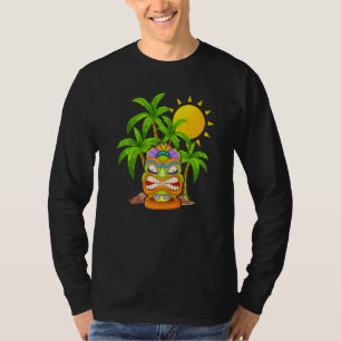 Tiki-masker Polynesische Palmbomen Hawaiaanse Tote T-shirt