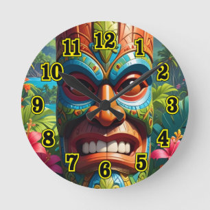 Tiki Masker Ronde Klok