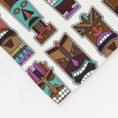 Tiki-maskerpatroon Fleece Deken (Hoek)