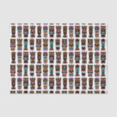 Tiki-maskerpatroon Tissuepapier (Voorkant)