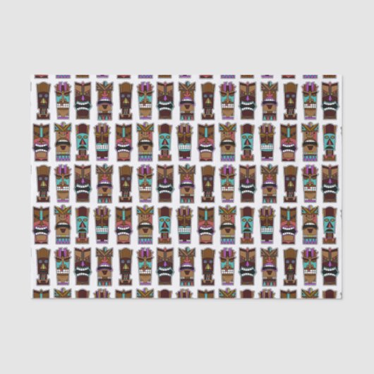 Tiki-maskerpatroon Tissuepapier (Voorkant)