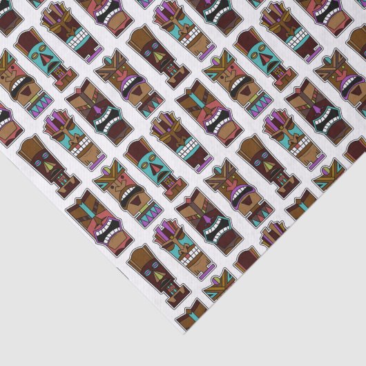 Tiki-maskerpatroon Tissuepapier (Detail)