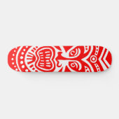 Tiki Maskerstijl - Rood op hout Persoonlijk Skateboard (Horizontaal)