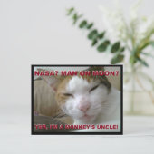 Tiki Monkey Briefkaart - FLat Earth Meme (Staand voorkant)