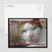 Tiki Monkey Briefkaart - FLat Earth Meme (Voorkant / Achterkant)