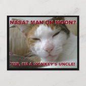 Tiki Monkey Briefkaart - FLat Earth Meme (Voorkant)