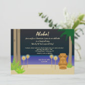 Tiki Night Party Invitation Kaart (Staand voorkant)