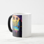 Tiki Night Synthwave Ken Gage Magische Mok (Voorkant links)