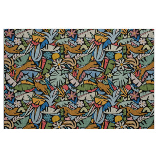 Tiki Oerwoud Mid Century Modern Illustratie Stof