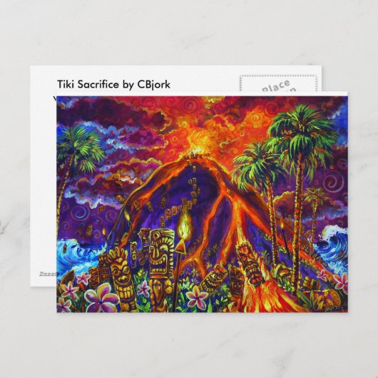 Tiki Offe Post Card Briefkaart (Voorkant / Achterkant)