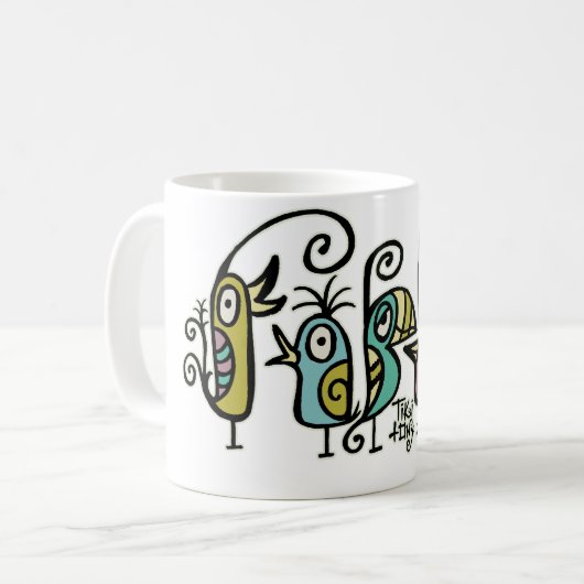 Tiki Ony Flock of Chirp Chirps mok (Voorkant links)