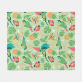 Tiki Parrot Blanket Fleece Deken (Voorkant (Horizontaal))