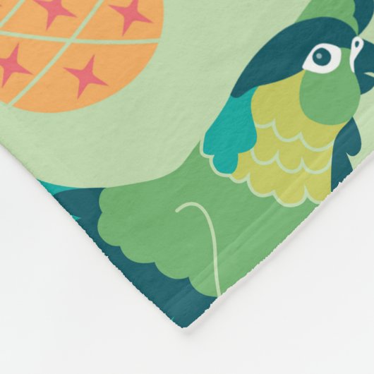 Tiki Parrot Blanket Fleece Deken (Hoek)