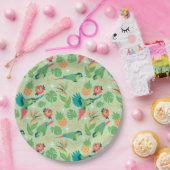 Tiki Parrot Paper Plates Papieren Bordje (Feest)
