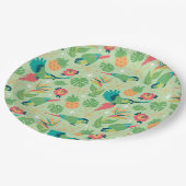 Tiki Parrot Paper Plates Papieren Bordje (Gekanteld)