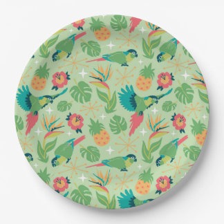 Tiki Parrot Paper Plates Papieren Bordje