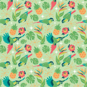 Tiki Parrot Wrapping Paper Cadeaupapier