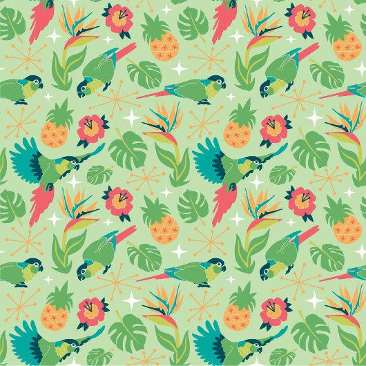 Tiki Parrot Wrapping Paper Cadeaupapier