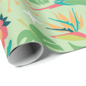 Tiki Parrot Wrapping Paper Cadeaupapier (Rol Hoek)