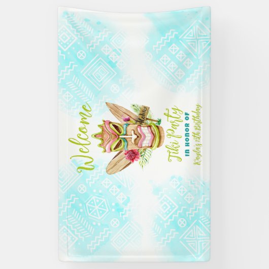 Tiki Partij Spandoek (Verticaal)