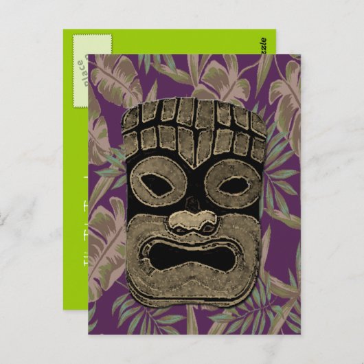 TIKI PARTY BRIEFKAART (Voorkant / Achterkant)