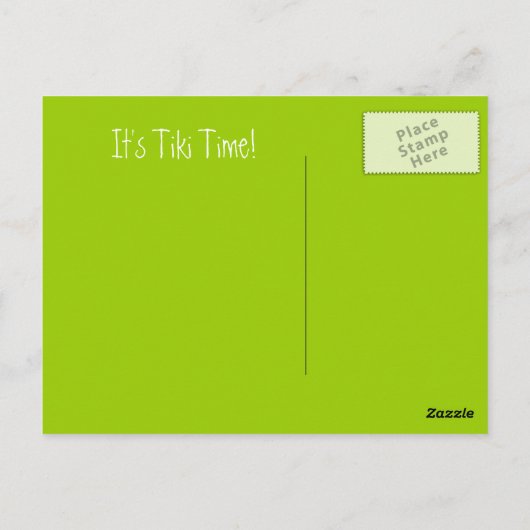 TIKI PARTY BRIEFKAART (Achterkant)