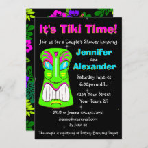 Tiki Party Couple's Shower Invitation