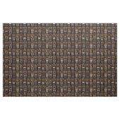 Tiki Party Fabric Brown en Black Stof (Yard (91,4 cm))