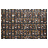 Tiki Party Fabric Brown en Black Stof (Fat Quarter)