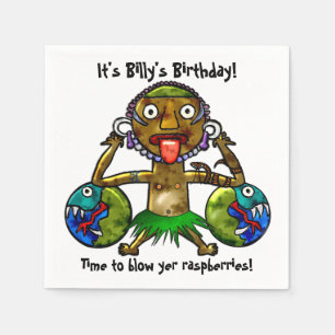 Tiki Party Funny Design (Persoonlijk) Servetten