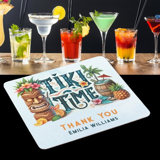 TIKI Party Gepersonaliseerde Aangepast Kartonnen Onderzetters