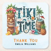 TIKI Party Gepersonaliseerde Aangepast Kartonnen Onderzetters (Voorkant)