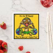 Tiki Party Grappig ontwerp op geel (gepersonalisee Servetten (Insitu)