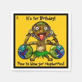 Tiki Party Grappig ontwerp op geel (gepersonalisee Servetten (Voorkant)