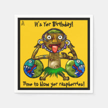 Tiki Party Grappig ontwerp op geel (gepersonalisee