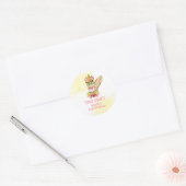 Tiki Party, Luau Birthday Ronde Sticker (Envelop)