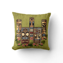 Tiki Party Pillow