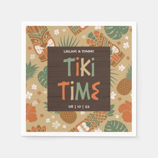 Tiki Party Tropical Luau Servet (Voorkant)