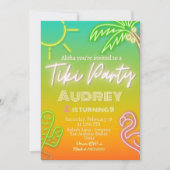 Tiki Party - Verjaardag Kaart (Voorkant)