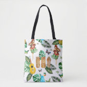 Tiki Party Waterverf Canvas tas (Voorkant)