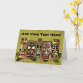 Tiki Party Wenskaart Kaart (Gele Bloem)