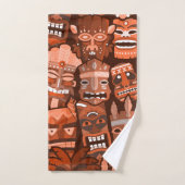 TIKI Patroon 2 Bad Handdoek (Handdoek)