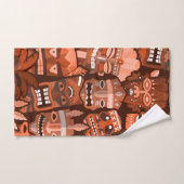 TIKI Patroon 2 Bad Handdoek (Handdoek)