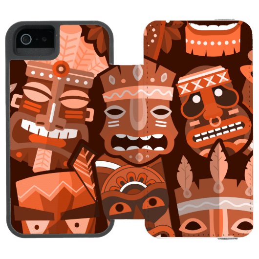 TIKI Patroon 2 Incipio iPhone Portemonnee Hoesje (Agenda Open)