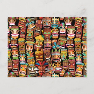 TIKI Patroon 4 Briefkaart