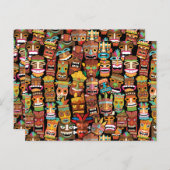 TIKI Patroon 4 Briefkaart (Voorkant / Achterkant)