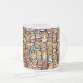 TIKI Patroon 4 Matglas Koffiemok (Voorkant rechts)