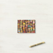 TIKI Patroon 4 Post-it® Notes (Op bureau)