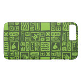 Tiki-patroon Case-Mate iPhone Case (Achterkant (Horizontaal))